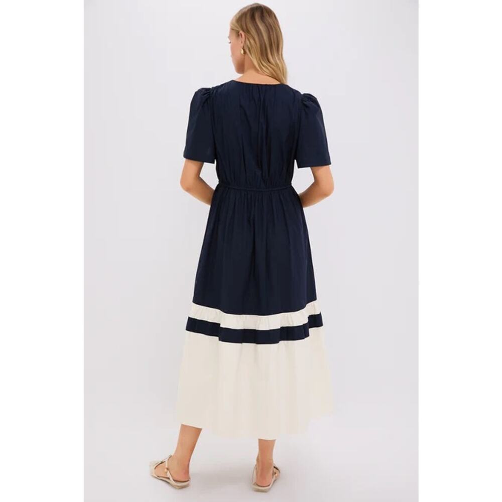 TUCKERNUCK Navy and Cream Cotton Mitchell Dress Size XL NWT - Picture 2 of 6